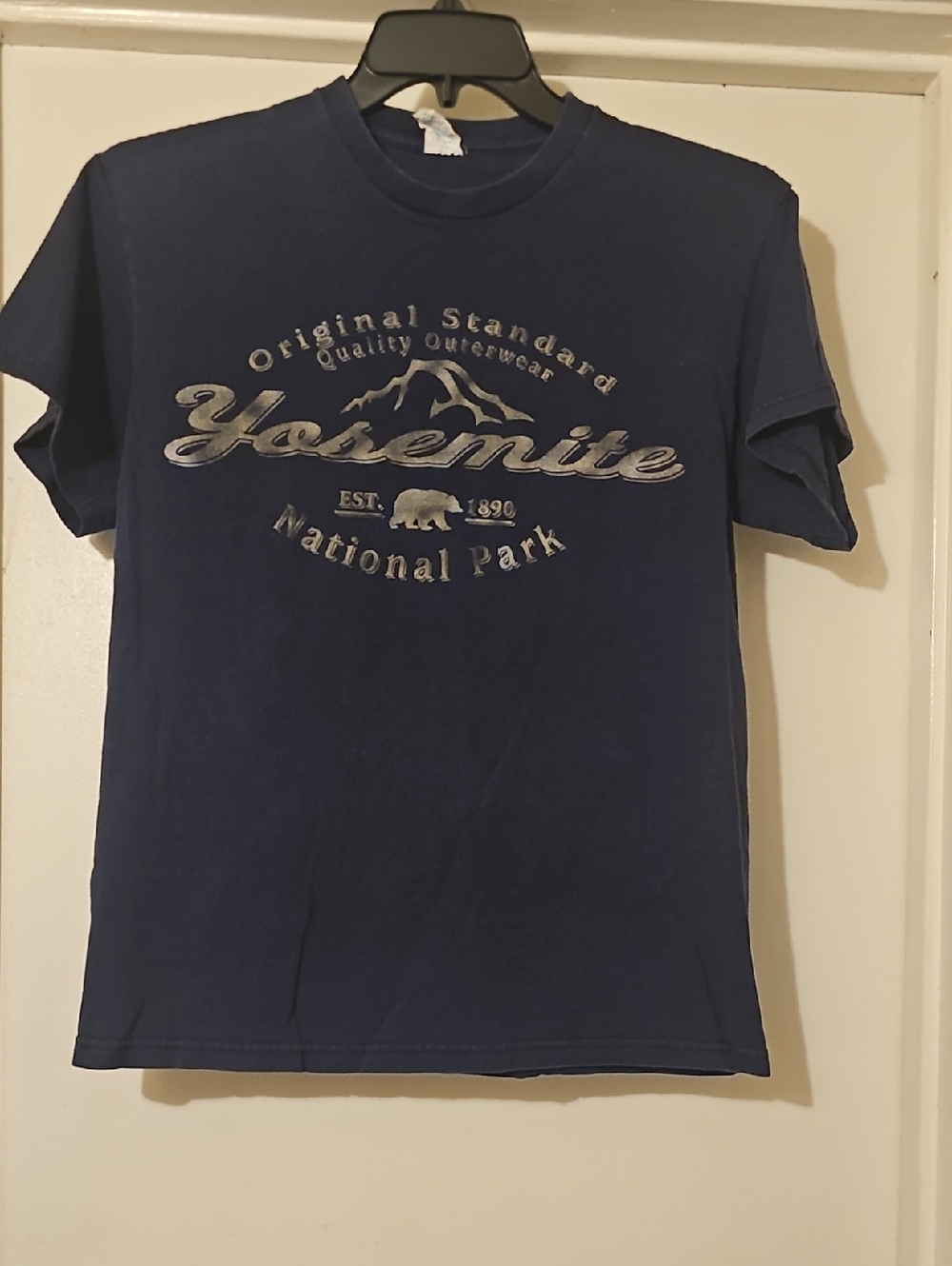 Delta Navy Tee with White and Brown Logo